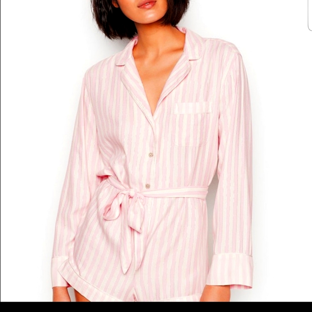 VS Victoria's Secret Romper Flannel Pajama